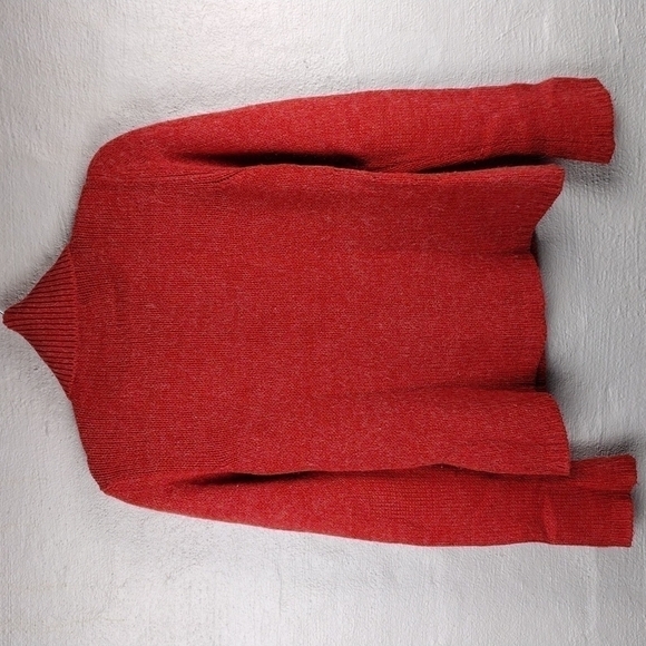 Ness Scotland Clothing Orange Alpaca Wool Cowl Neck Long Sleeve Pullover Sweater - Picture 9 of 14